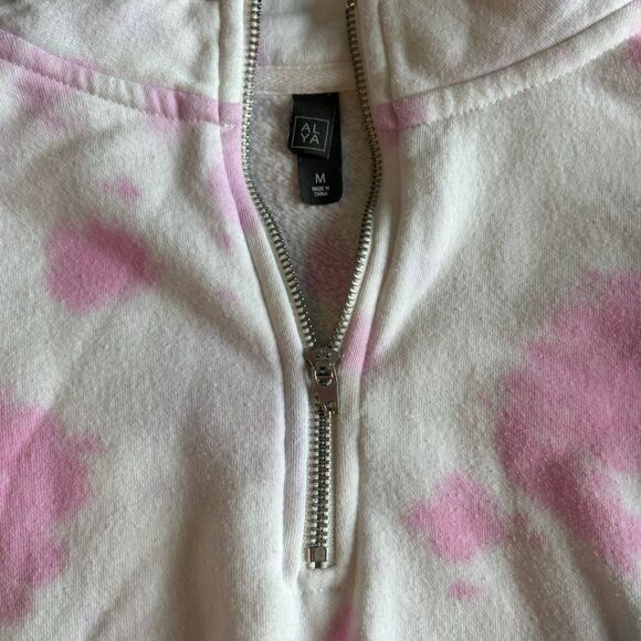 ALYA pull over crop top draw string sweater size medium - Picture 2 of 4